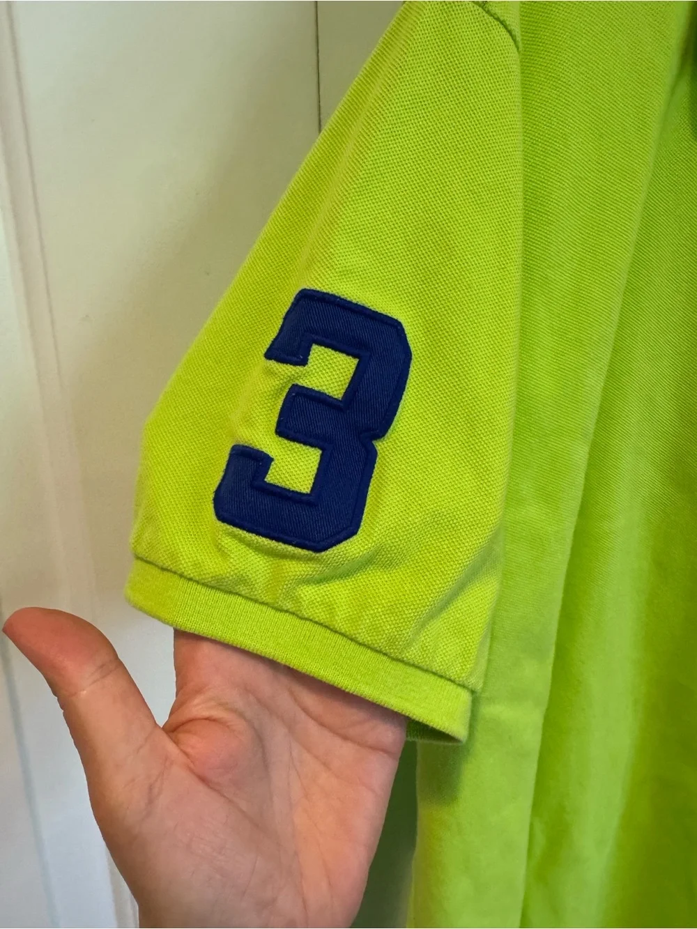 Polo Ralph Lauren Neon Green Large Purple Pony Polo Shirt size XXL
